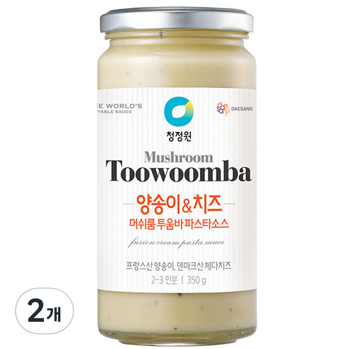 청정원 머쉬룸투움바 파스타소스, 350g, 2개