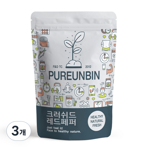 푸른빈 크러쉬드 레드페퍼, 3개, 500g
