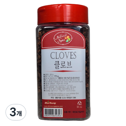 내츄럴스파이스 클로브, 170g, 3개