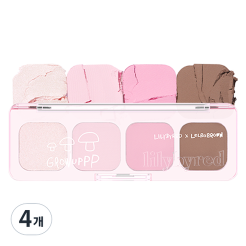 릴리바이레드 그로우 업 컬렉션 무드잇 팔레트 AD, 02 라이크잇, 4개