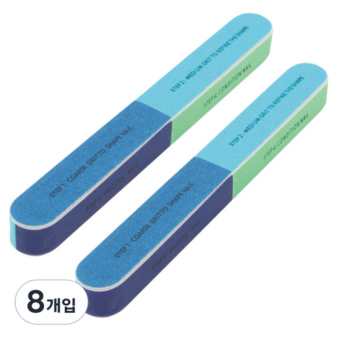 BAOL 스텝 네일파일 O-1145, 혼합 색상, 8개