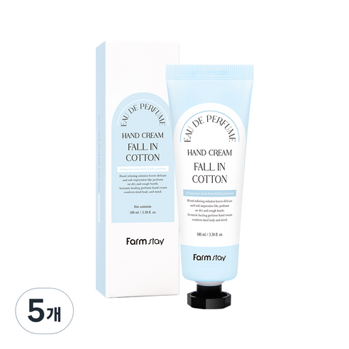 팜스테이 오드 퍼퓸 핸드크림 폴 인 코튼, 100ml, 5개