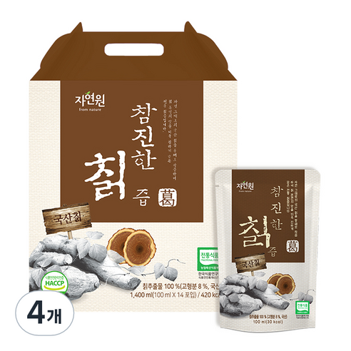 자연원 참진한 칡즙, 1.4L, 4개