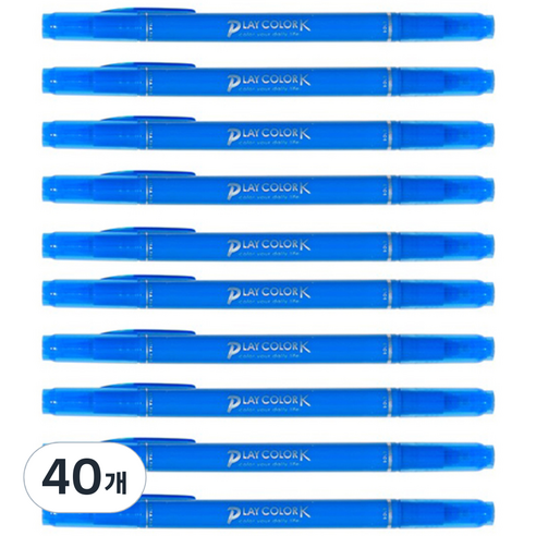 PLAYCOLOR 톰보 케이 수성사인펜, 블루, 40개