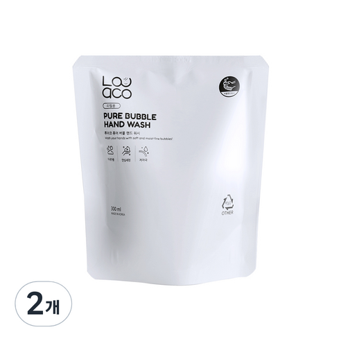 루아코 퓨어버블 핸드워시 리필, 2개, 300ml