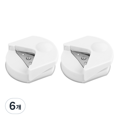 코히모 다용도 코너 라운더 커터기 4W133, 6개, 화이트