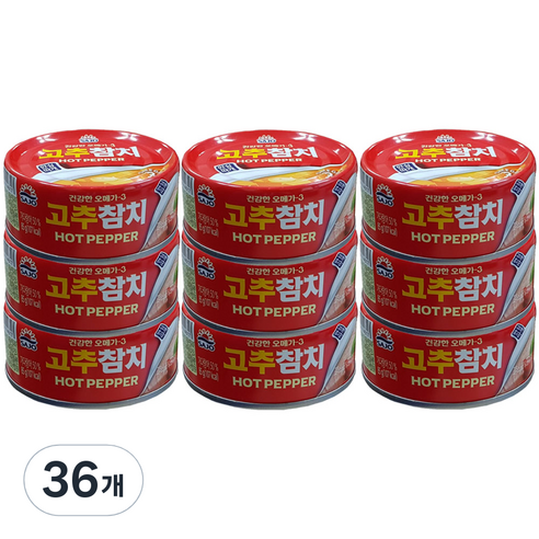 사조 안심 고추참치, 85g, 36개