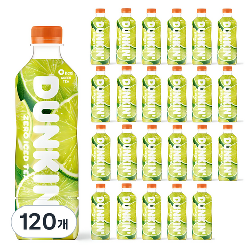 던킨도너츠 제로 아이스티 샤인 앤 라임, 500ml, 120개