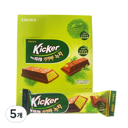 크라운 키커바 녹차 스니커즈, 450g, 5개