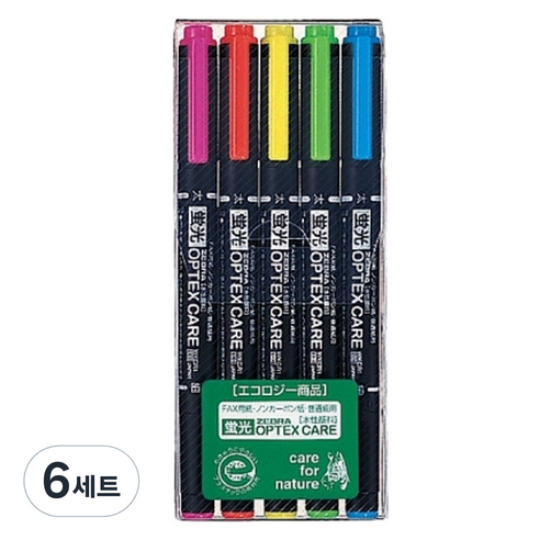 제브라 옵텍스 케어 형광펜, 혼합색상, 30개