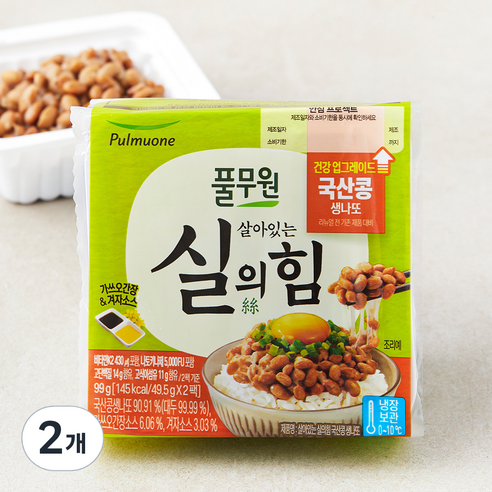 풀무원 살아있는실의힘 국산콩생나또, 49.5g, 2개입, 2개