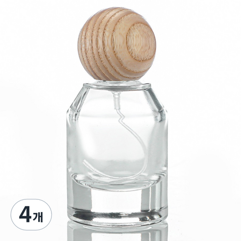 엘라라 작은 미니 향수 공병 30ml, 4개, 아이보리우드