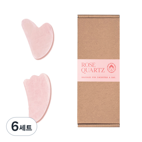 제이라인 로즈쿼츠 마사지 괄사 하트 + 날개 세트, 6세트, 혼합색상