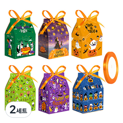 마켓감성 할로윈 테마 포장상자 6종 x 4p 세트, 믹스, 2세트
