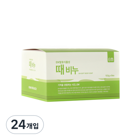 에버미라클 EM발효 식물성 때비누, 100g, 24개입