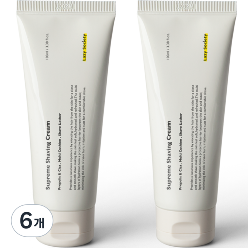 레이지소사이어티 슈프림 쉐이빙크림, 6개, 100ml