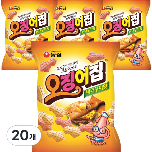 농심 오징어집, 83g, 20개