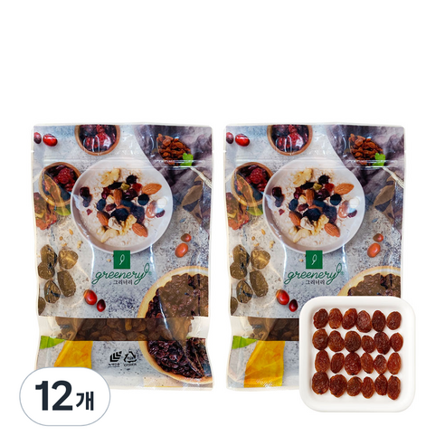 그리너리 건조 설타나, 250g, 12개