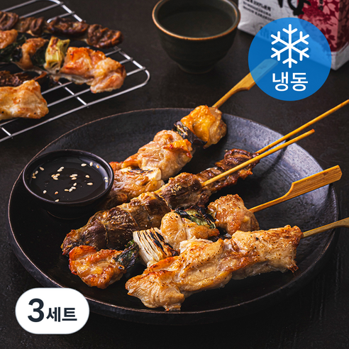명품조선 닭모듬꼬치 10꼬치 400g + 소스 50g 세트 (냉동), 450g, 3세트