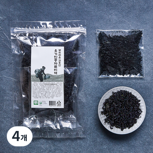 유기 인증 부드러운 고흥산 자른미역 4개입, 80g, 4개