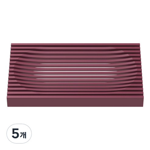 푸트로랩 아이디어 굿 물빠짐 욕실 비누 받침, 카민, 5개