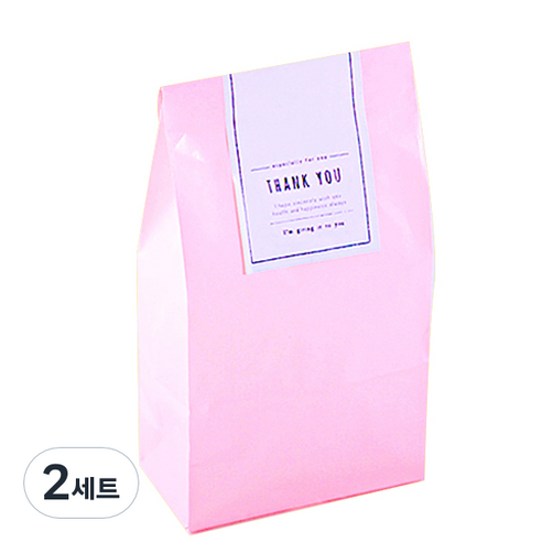 페이퍼백 특소 11 x 6 x 22.5 cm, 핑크, 2세트