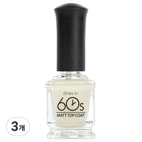 위드샨 60초 네일라커, 매트탑코트, 15ml, 3개