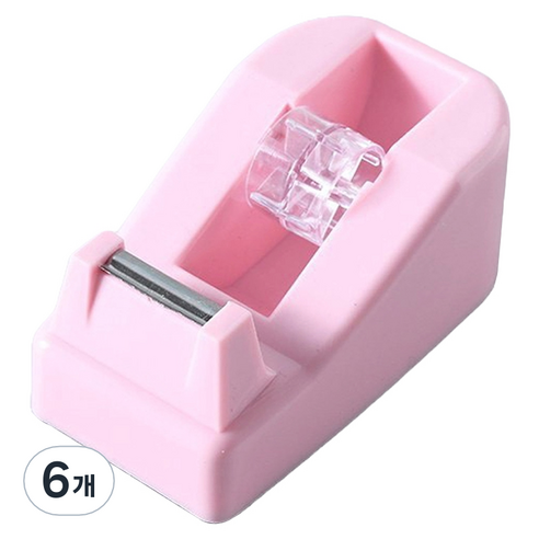 오마땅 마스킹 테이프 커터, 핑크, 6개