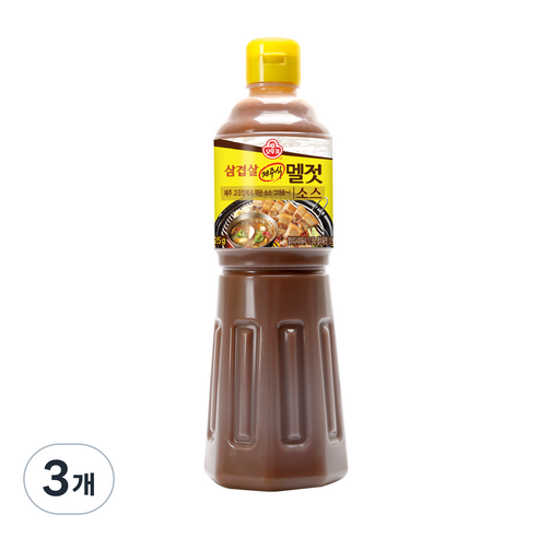 오뚜기 삼겹살 제주식 멜젓 소스, 1125g, 3개