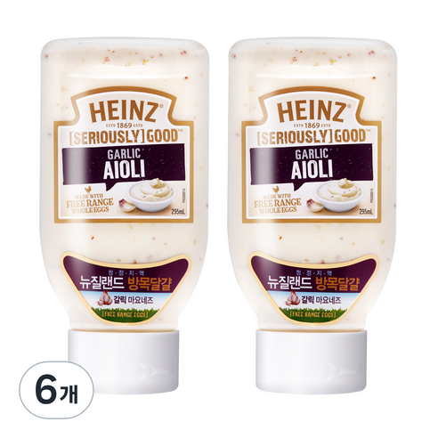 하인즈 굿 아이올리 갈릭 마요네즈, 295ml, 6개
