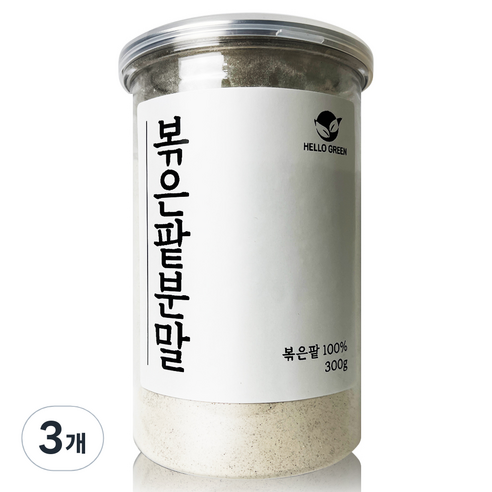 헬로우그린 국내산 볶은 팥 분말, 300g, 3개