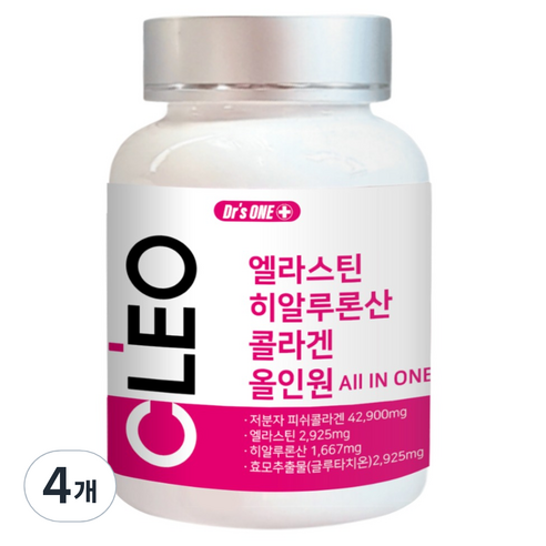 닥터스원 엘라스틴 히알루론산 콜라겐 올인원 58.5g, 90정, 4개