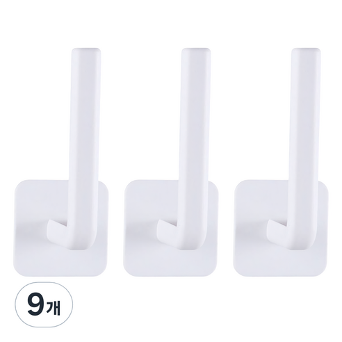 리빙홈디테일 모자걸이 강력 접착 소품걸이 모자정리 GE-02, 화이트, 9개