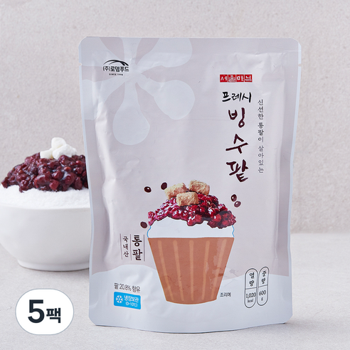 서울마님 프레시 국산 빙수팥, 600g, 5개