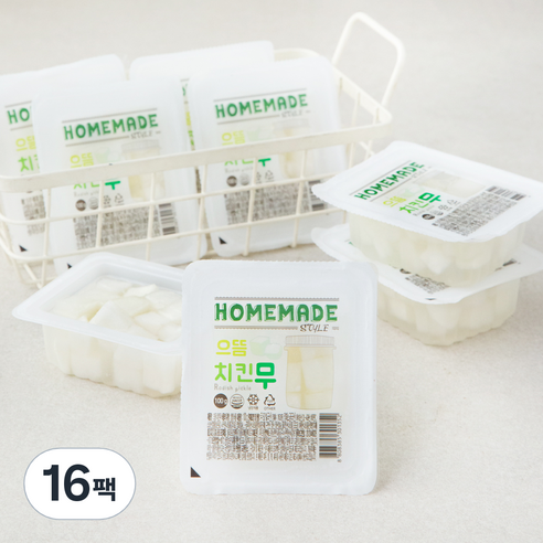 으뜸 핸드메이드 치킨무, 100g, 16팩