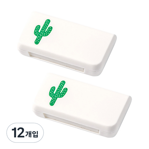 디엠코퍼레이션 알럽홈 플랜트 미니 알약 케이스 선인장, 12개입
