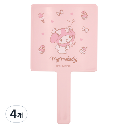 뷰티홈 산리오캐릭터즈 사각손거울 대, 마이멜로디, 4개