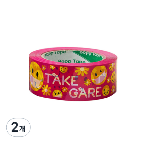 에이러블 포장용 박스테이프 45mm x 100m B0210, 12 스마일, 2개