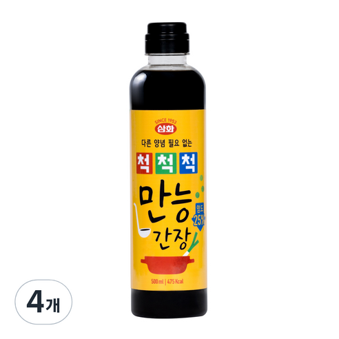 삼화식품 척척척 만능간장, 500ml, 4개