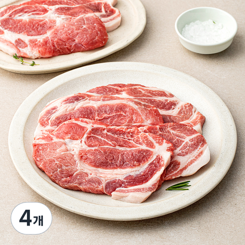 한돈 목심 구이용 (냉장), 1kg, 4개