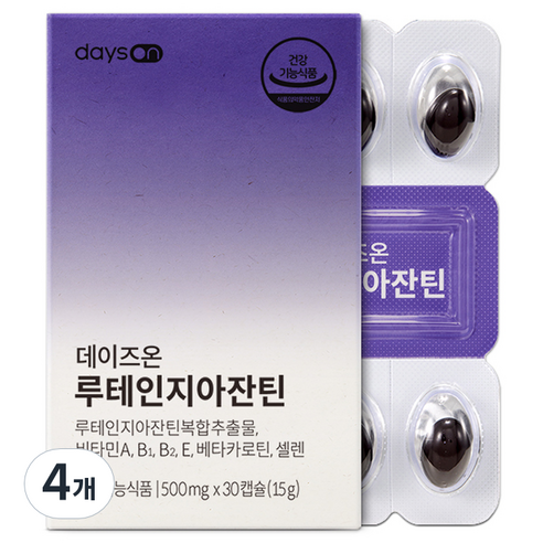데이즈온 루테인지아잔틴 15g, 30정, 4개