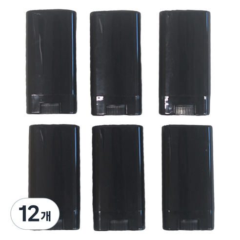 썬스틱 로션 용기 15g, 12개, 블랙