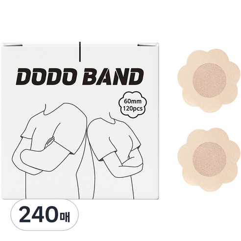도도밴드 플라워형 특대형 니플 밴드 60mm, 240개