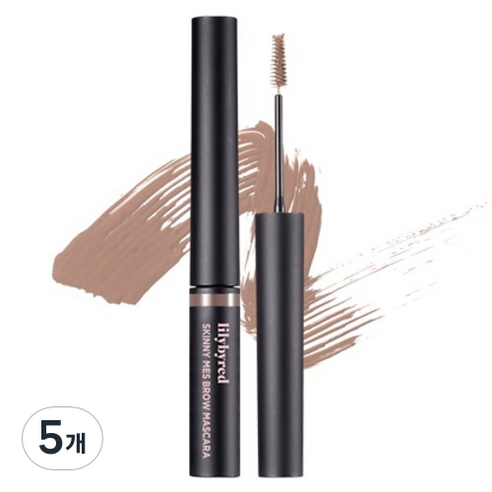 릴리바이레드 스키니 메스 브로우 마스카라 3.5g, 07 핑크브라운, 5개