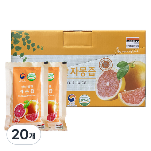 싱싱 빨간 자몽즙, 2000ml, 20개