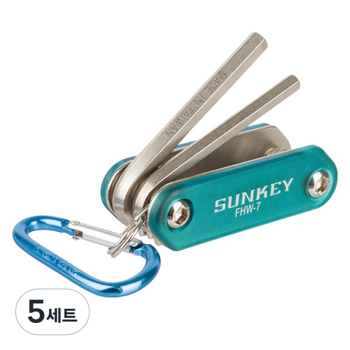 썬키 접이식 육각렌치 7종 세트 FHW-7, 5세트