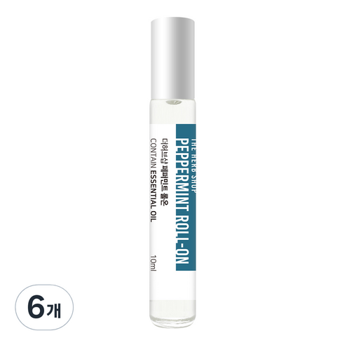 더허브샵 아로마 롤온 페퍼민트, 10ml, 6개