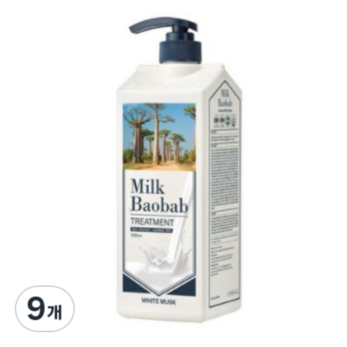 밀크바오밥 헤어트리트먼트 화이트머스크향, 1000ml, 9개