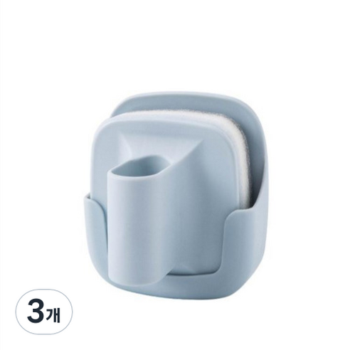 제이포 벽 부착 스틱 수세미 블루, 3개, 1개입