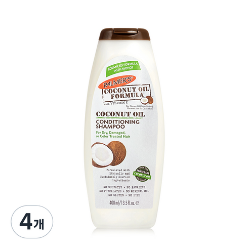 팔머즈 코코넛 오일 컨디셔닝 샴푸, 400ml, 4개